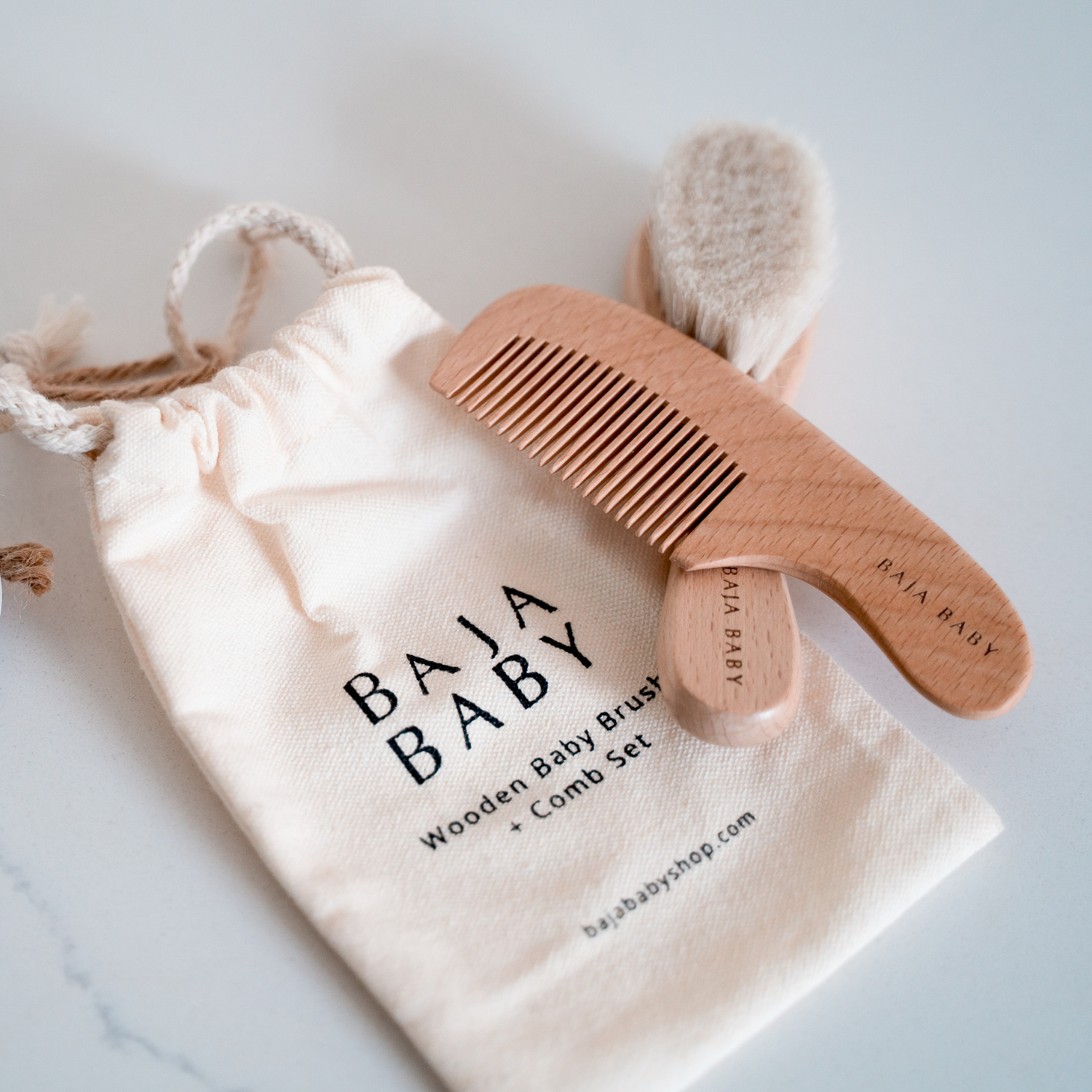 Wooden Brush Comb Set – Baja Baby - Main Image