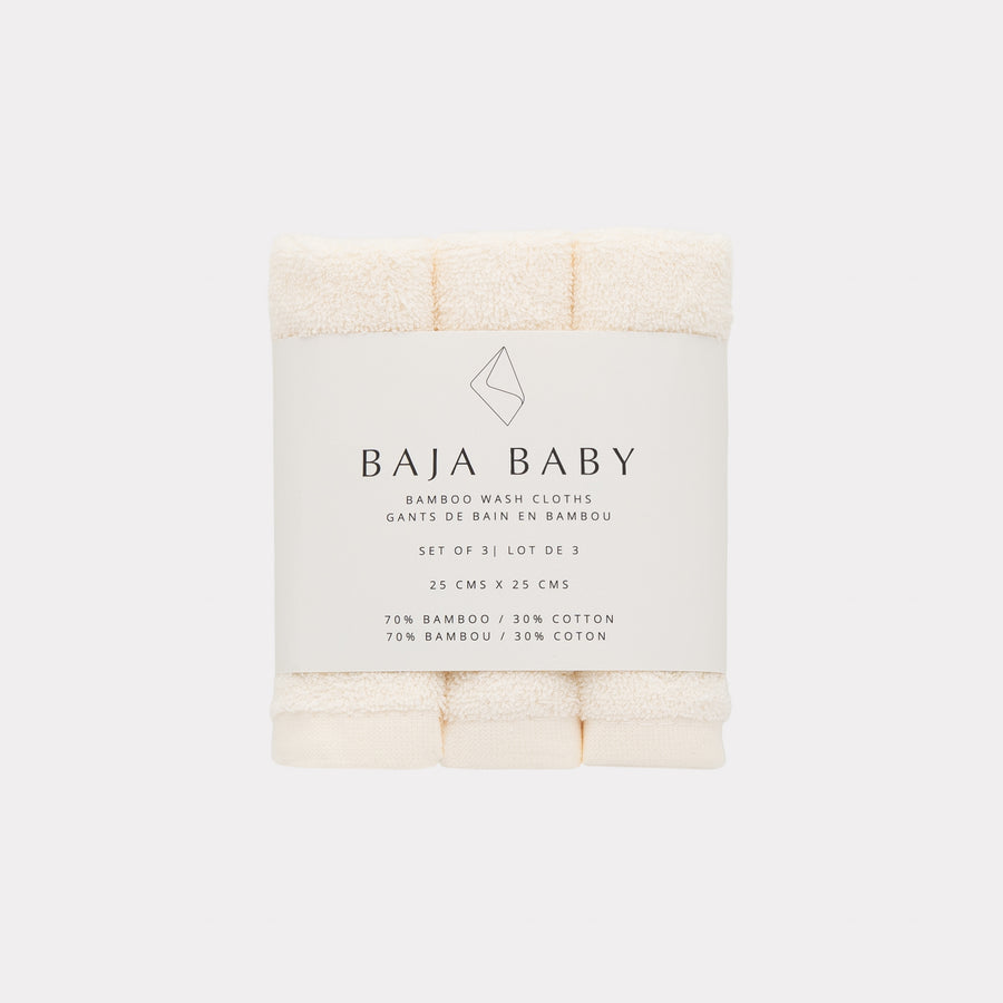 Bamboo/Cotton Wash Cloths | 3 Pack